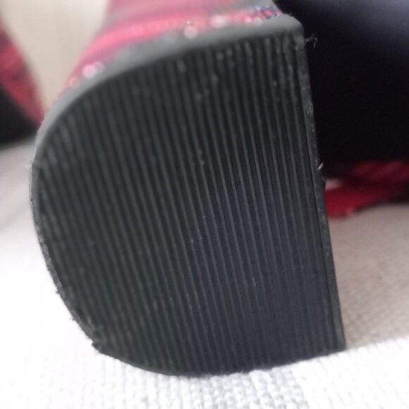 'C Comfort' Est 1946' Plaid/Tartan Platform Block Heeled Shoes Size 7M EUC - Picture 11 of 13